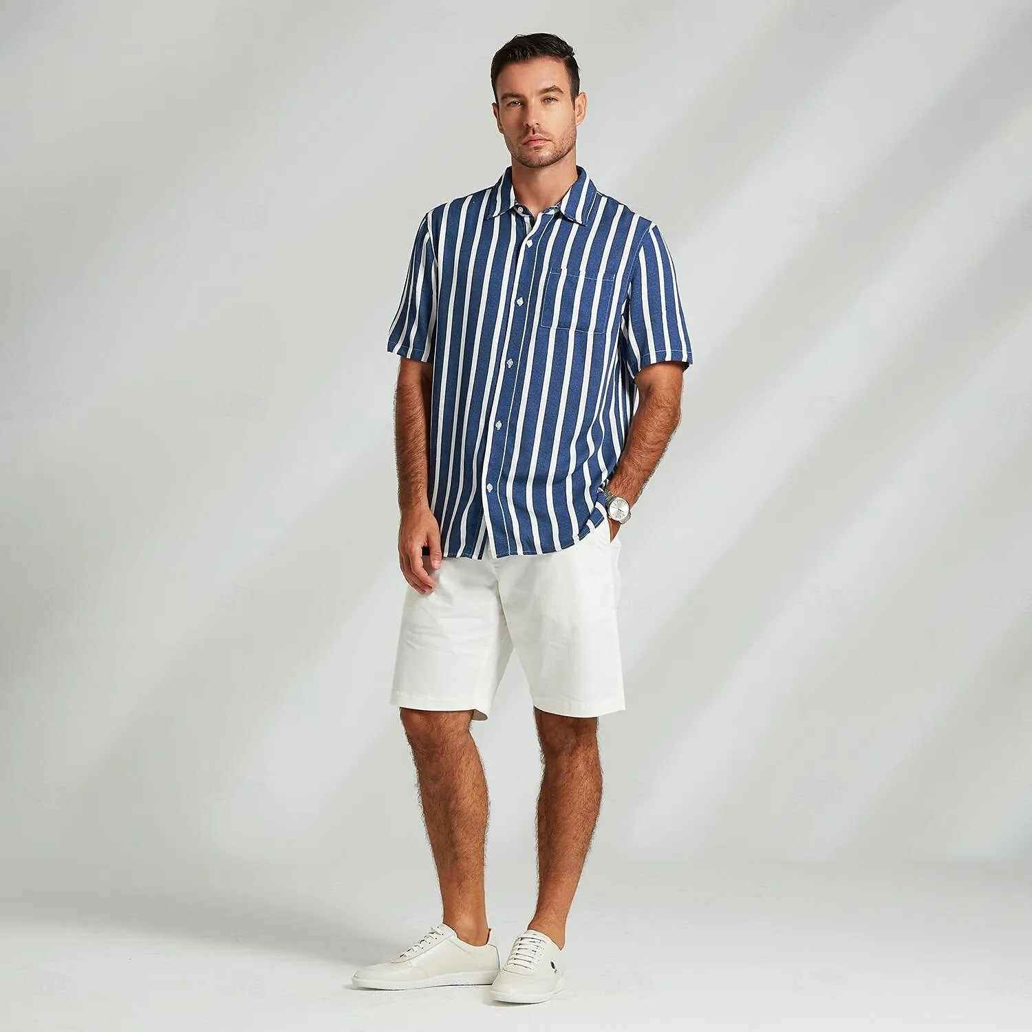100% Cotton Turndown Collar Casual Shirt