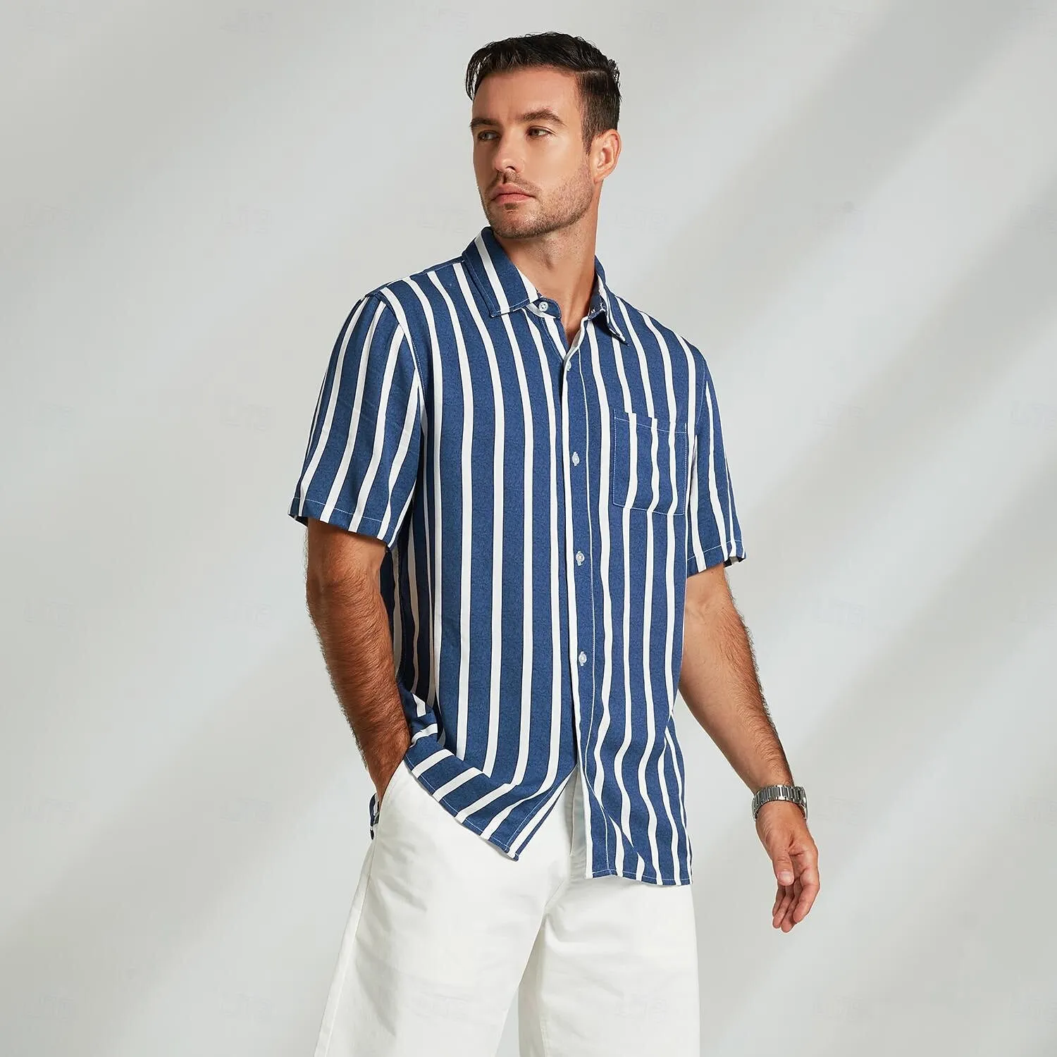 100% Cotton Turndown Collar Casual Shirt