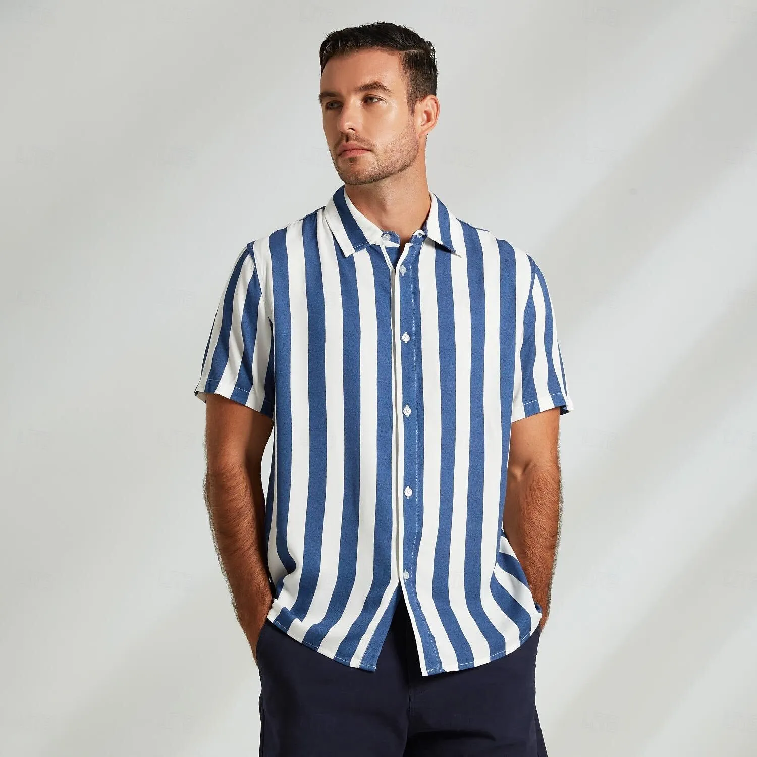 100% Cotton Turndown Collar Casual Shirt