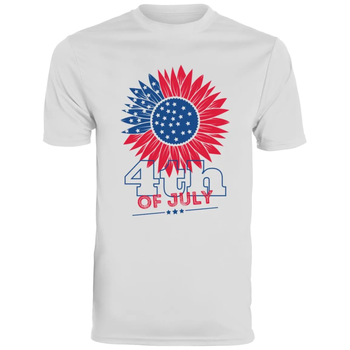 4th of July Sunflower -- CLOSEOUT -- Youth Moisture-Wicking Tee