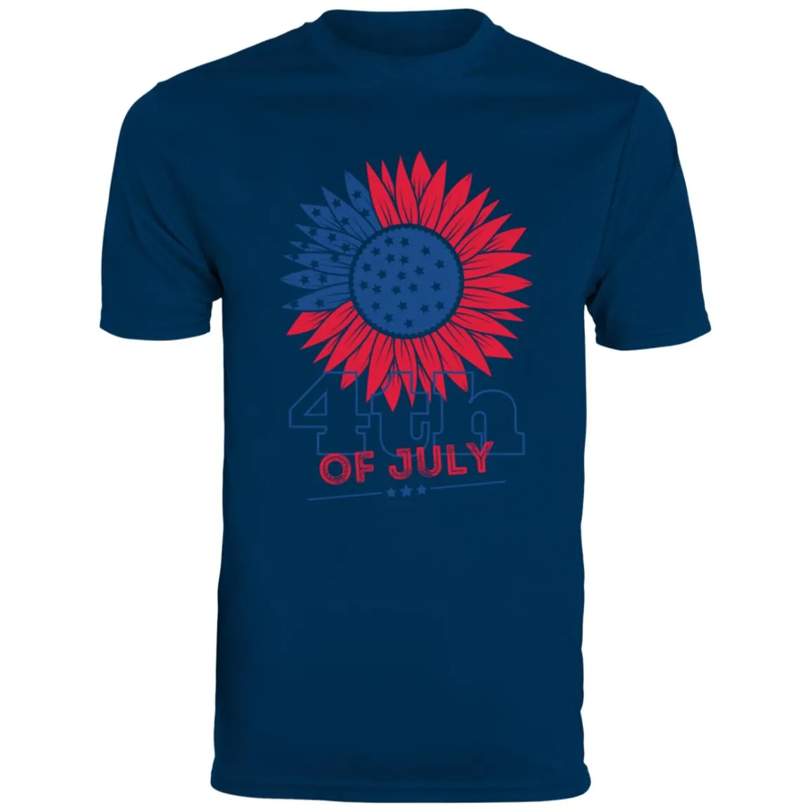 4th of July Sunflower -- CLOSEOUT -- Youth Moisture-Wicking Tee