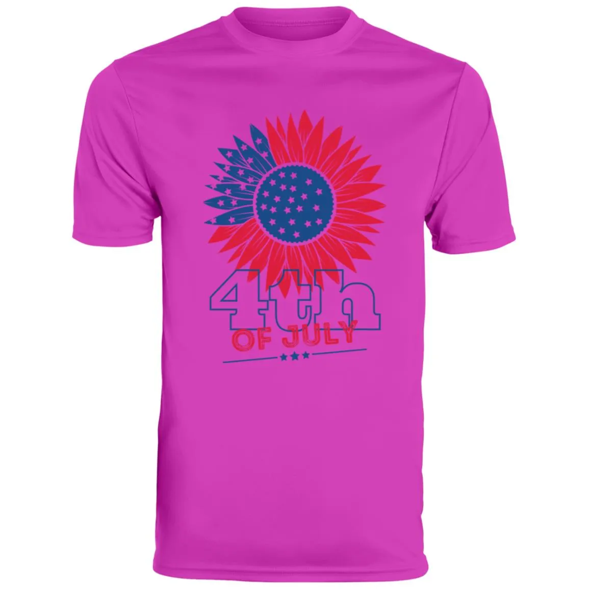 4th of July Sunflower -- CLOSEOUT -- Youth Moisture-Wicking Tee