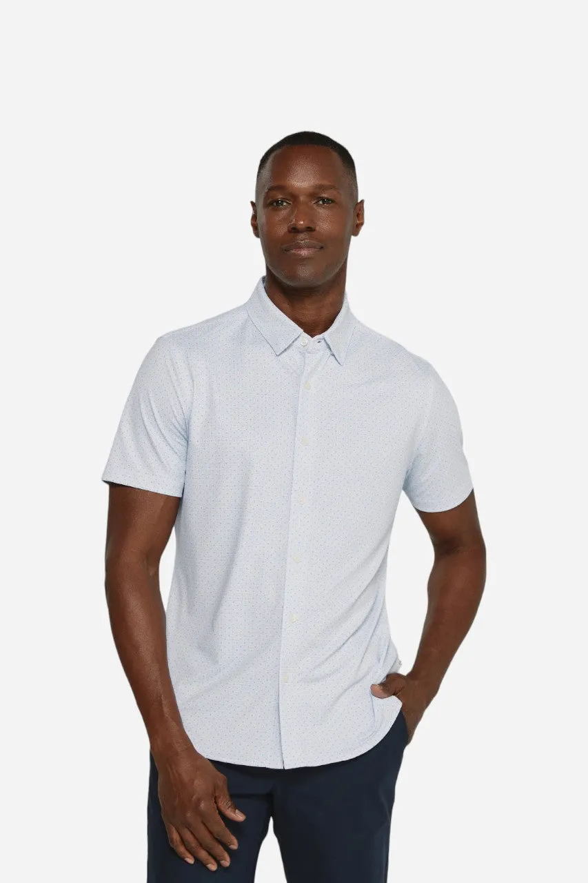 7 Diamonds Cassian Short Sleeve Shirt in Light Blue