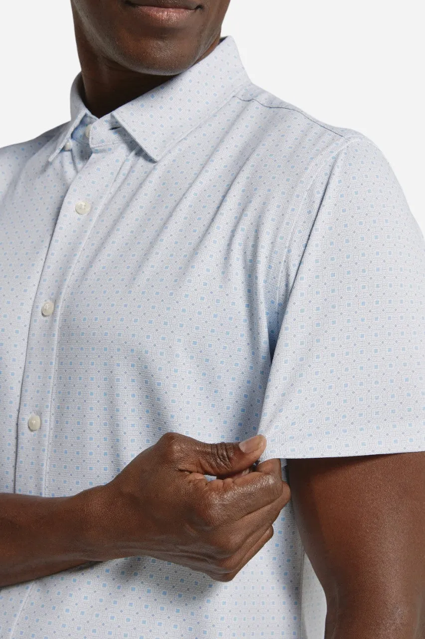 7 Diamonds Cassian Short Sleeve Shirt in Light Blue