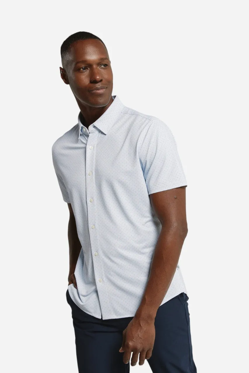 7 Diamonds Cassian Short Sleeve Shirt in Light Blue