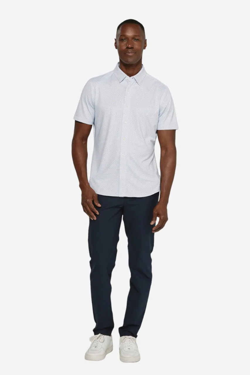 7 Diamonds Cassian Short Sleeve Shirt in Light Blue