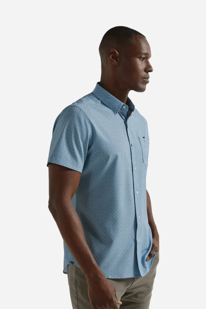 7 Diamonds Lexter Short Sleeve Shirt in Seafoam