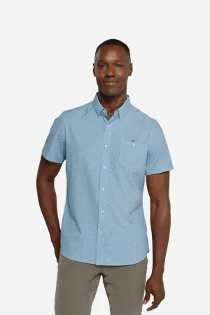 7 Diamonds Lexter Short Sleeve Shirt in Seafoam