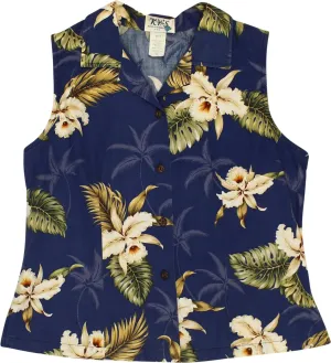 90s Floral Sleeveless Shirt