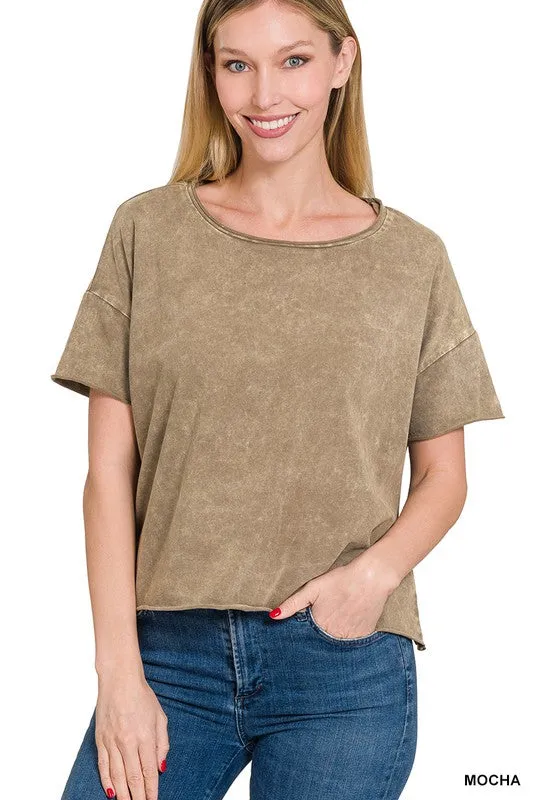 Acid Wash Short Tee