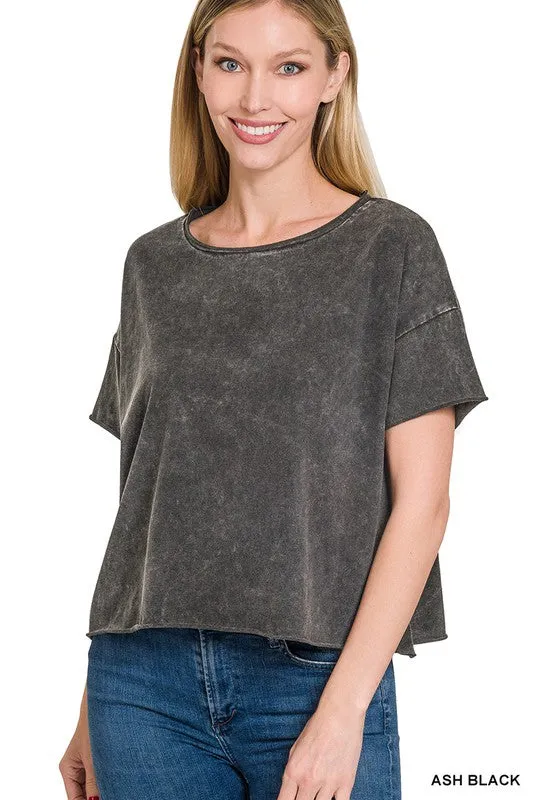 Acid Wash Short Tee