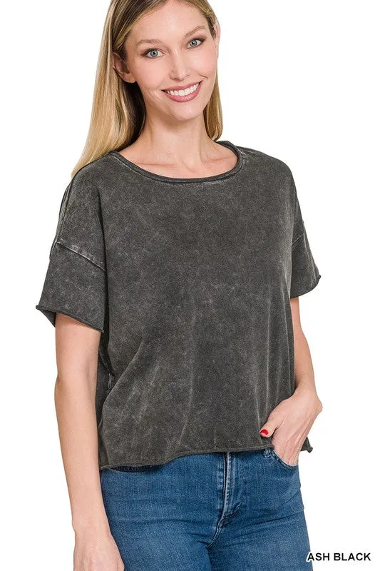 Acid Wash Short Tee