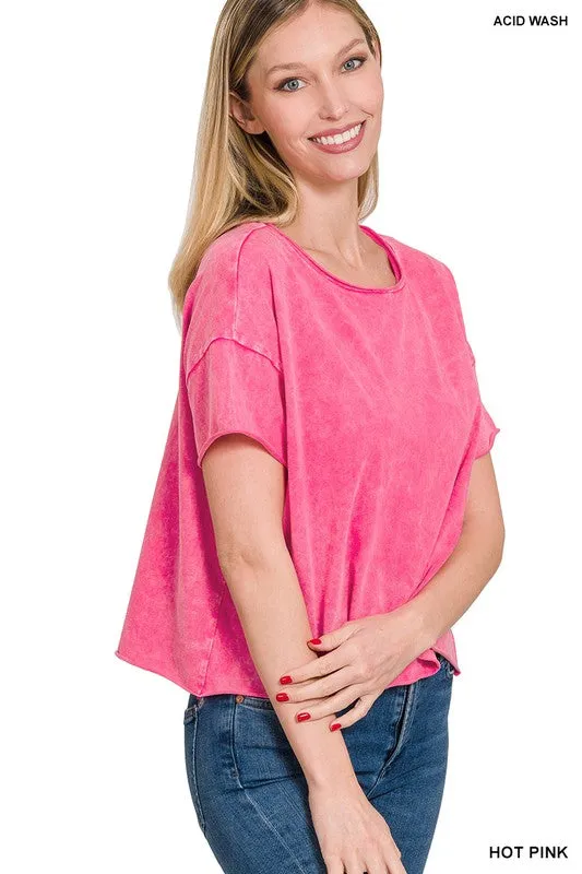 Acid Wash Short Tee