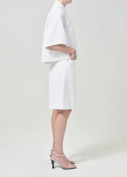 Agolde Rona Box Shirt in Milkshake