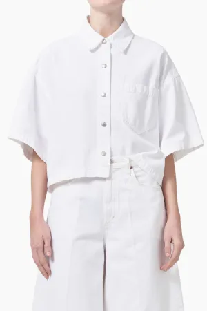 Agolde Rona Box Shirt in Milkshake