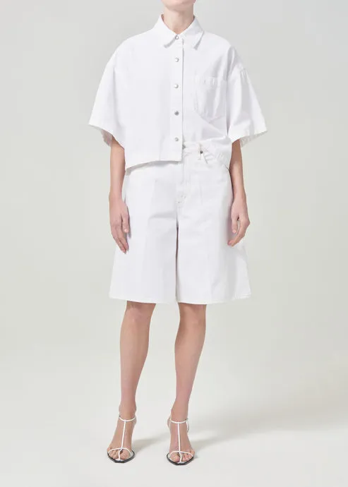 Agolde Rona Box Shirt in Milkshake