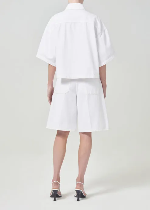 Agolde Rona Box Shirt in Milkshake