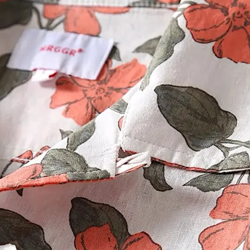Aloha boxy printed linen shirt