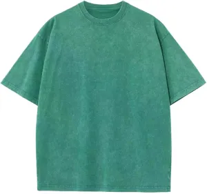 Amorie Mens Vintage Oversized Washed Shirts,Heavyweight Cotton Baggy Shirts,Streetwear Hip Hop Y2K Tees Unisex