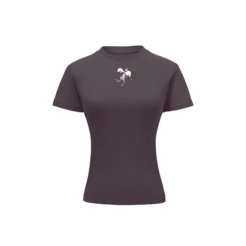 Angle Short sleeve Cropped T-shirt x Ofelia Botella