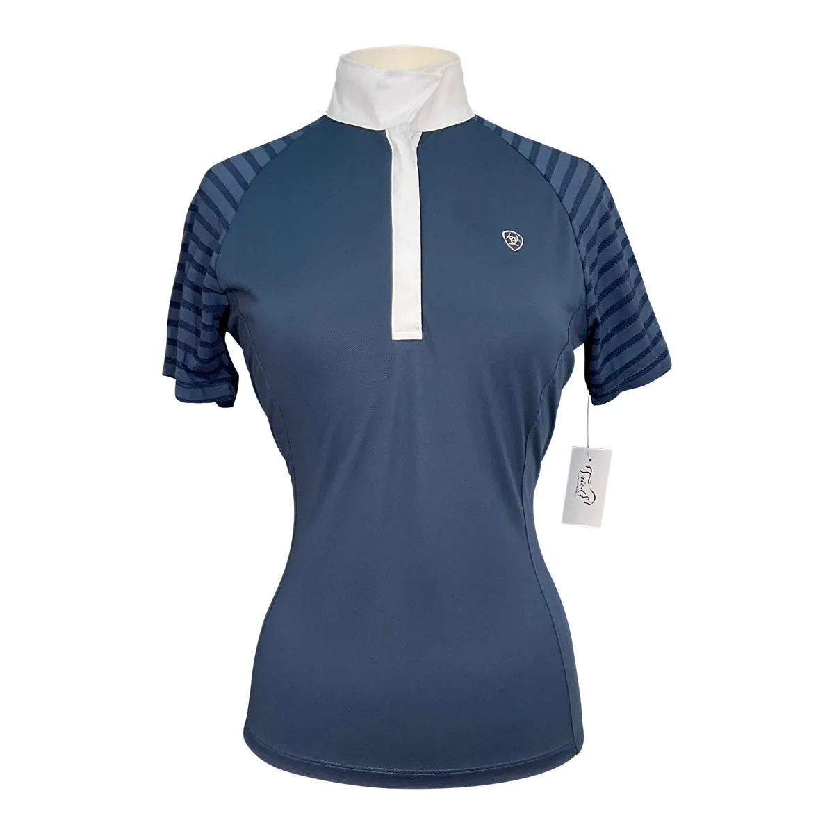 Ariat Aptos Vent Short Sleeve Show Shirt Pro Series  in Navy - Women's Medium