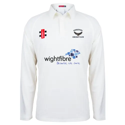 Arreton Cricket Club Adult's Ivory Matrix V2 L/S Shirt-Senior