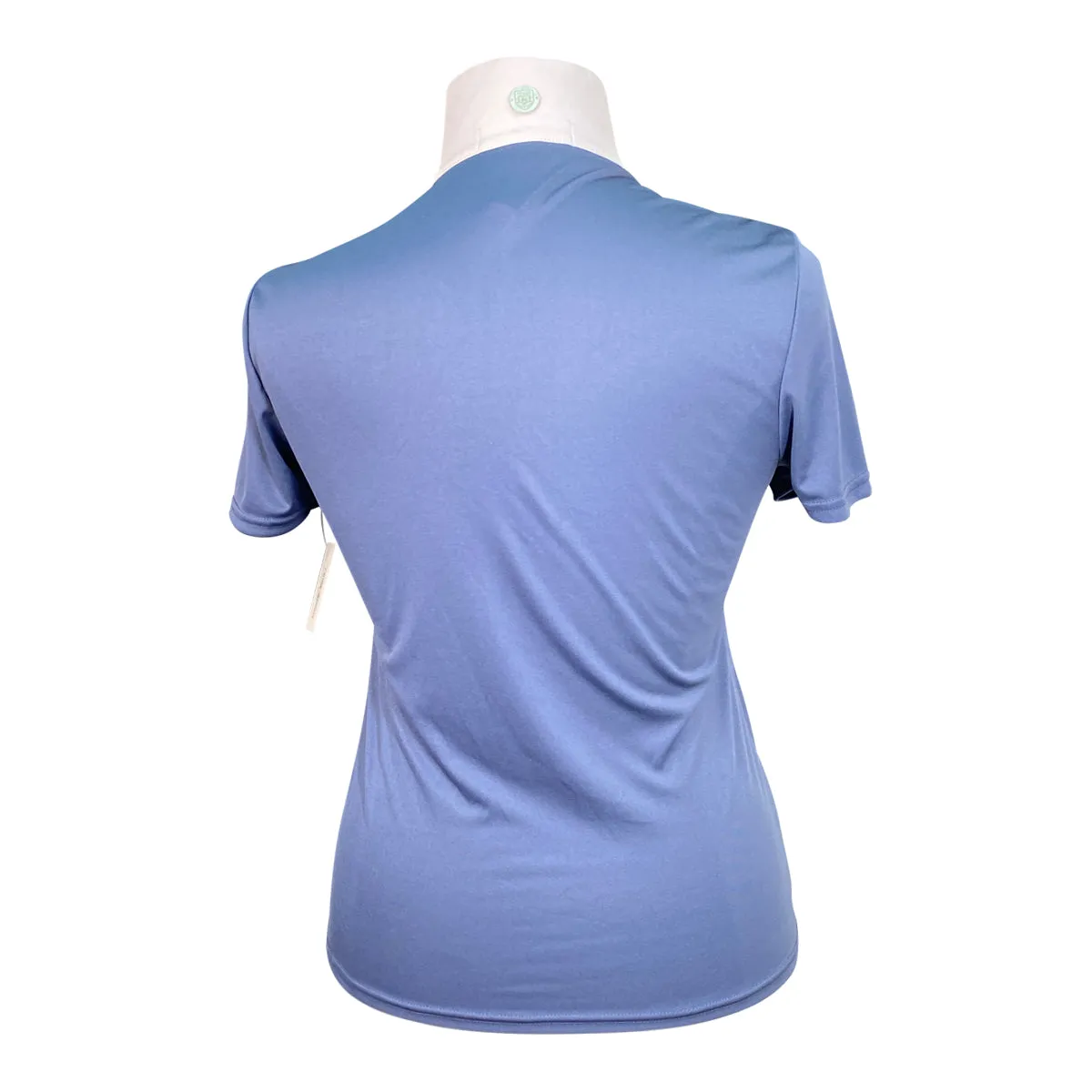 Asmar Equestrian Ruffle Show Shirt in Steel Blue - Women's XL