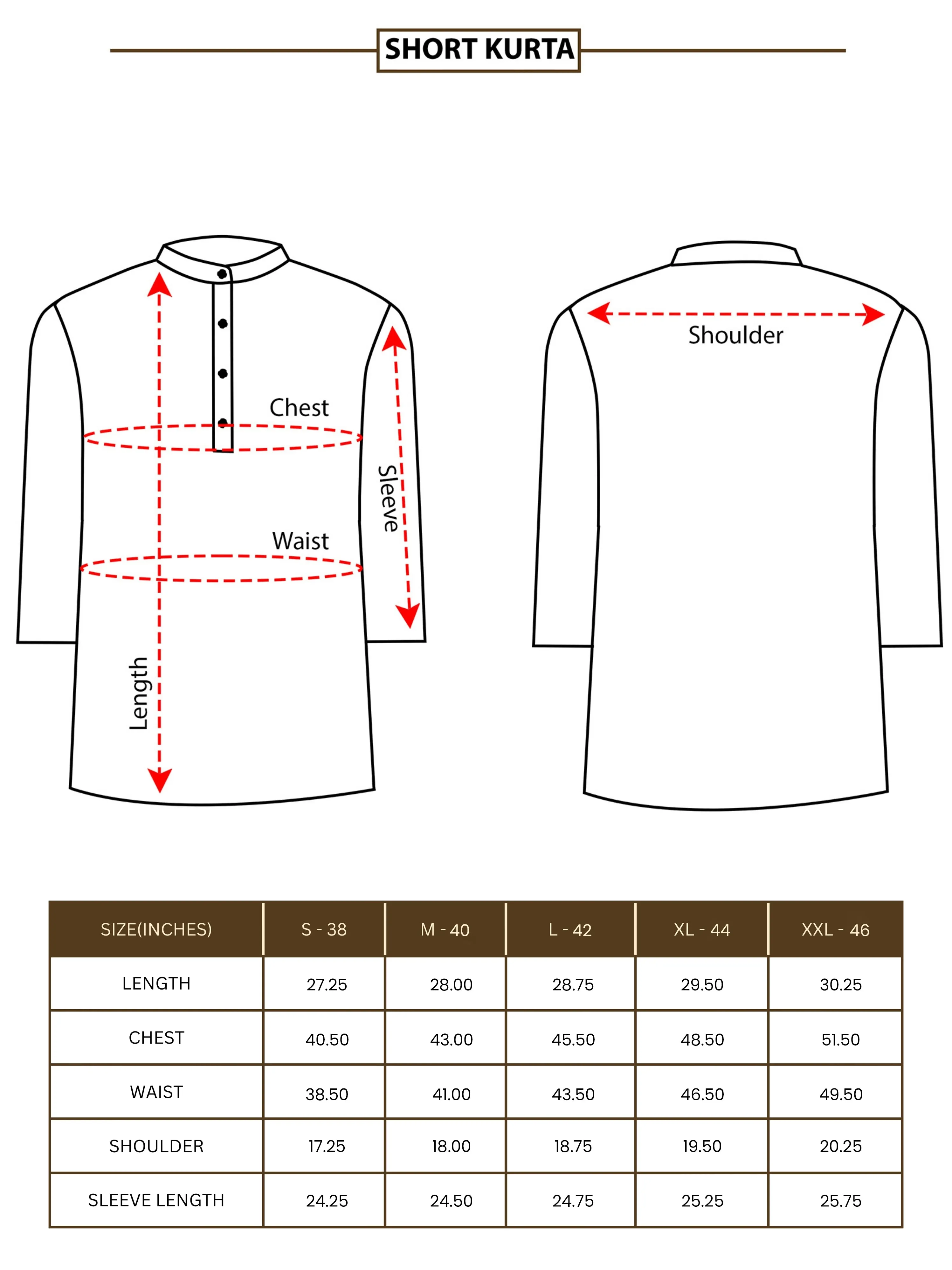 Beige Short Kurta Full Sleeve