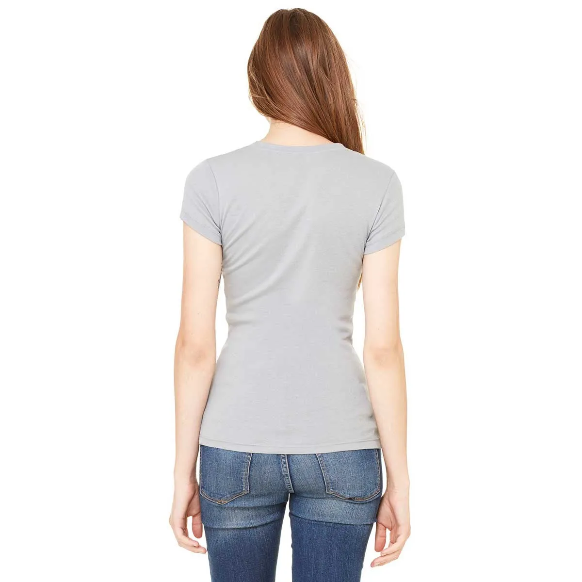 Bella   Canvas Women's Granite Sheer Mini Rib Short-Sleeve T-Shirt