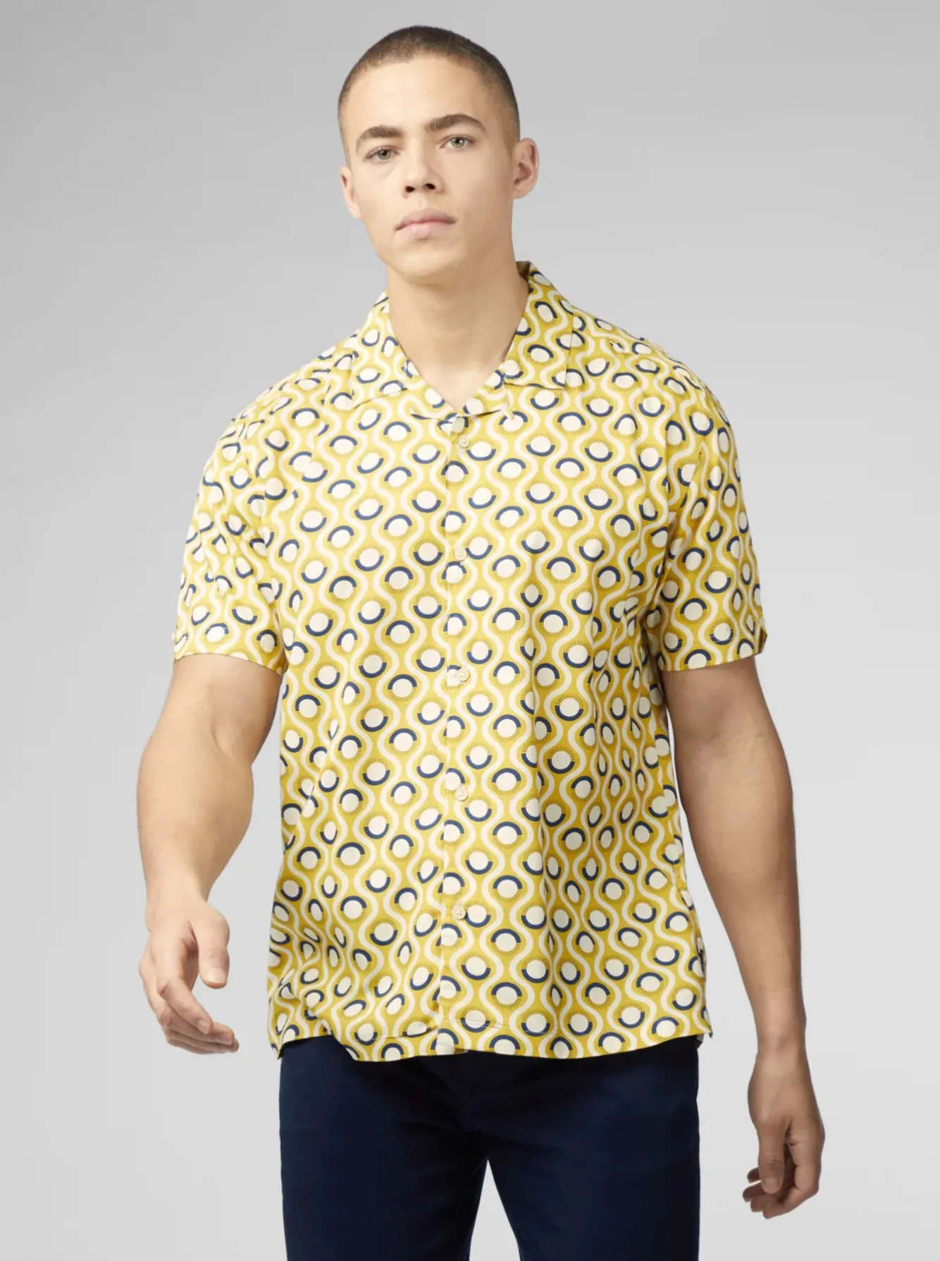 Ben Sherman Retro Geo Print S/S Shirt 658 461