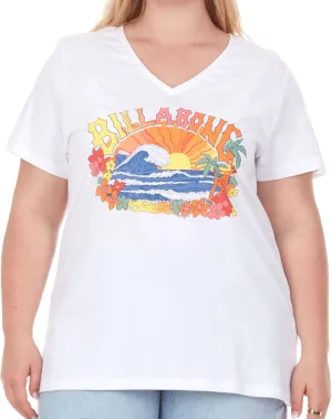 Billabong Plus Size T Shirts for Women - V Neck Oversized Womens Graphic Tees (XL-4X)