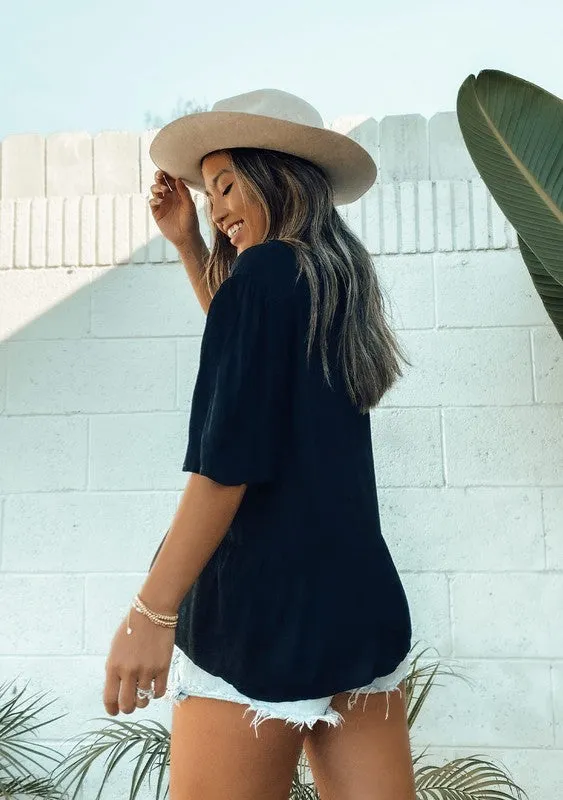 Bohemian Flowy Cropped Ruffled Top