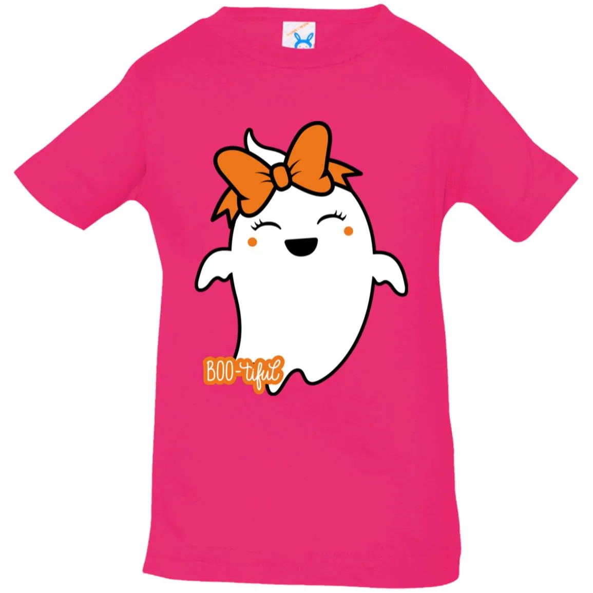 Boo-tiful Ghost with Bow 3322 Infant Jersey T-Shirt