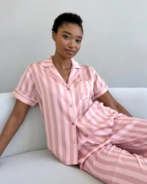 Cabana Stripe Satin Silk Sleep Set