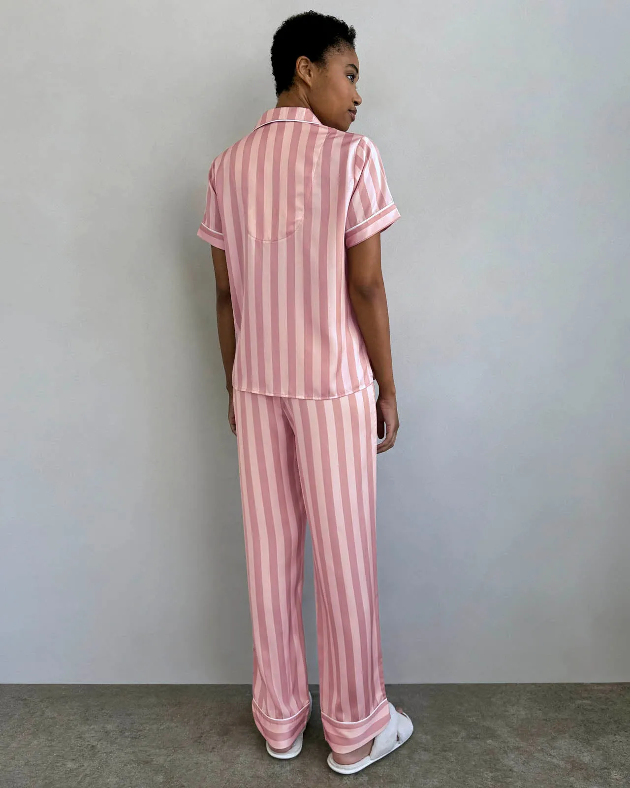Cabana Stripe Satin Silk Sleep Set