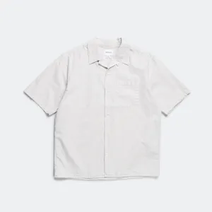 Carsten Cotton Tencel Shirt - Marble White