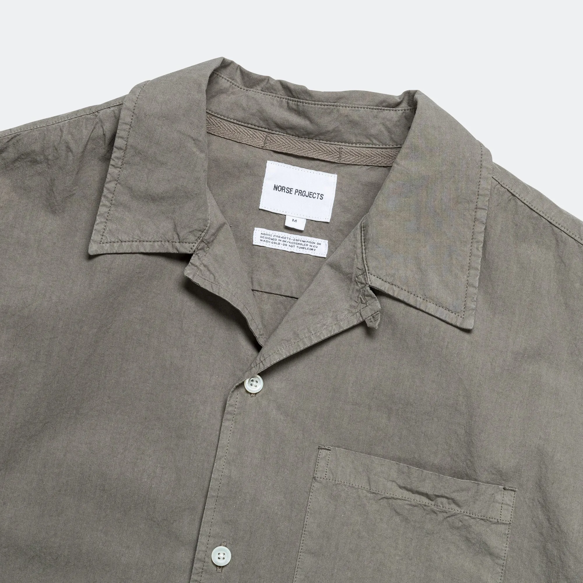 Carsten Cotton Tencel Shirt - Mid Khaki