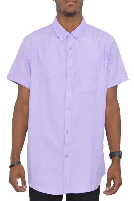 Casual Short Sleeve Solid Shirts For Men