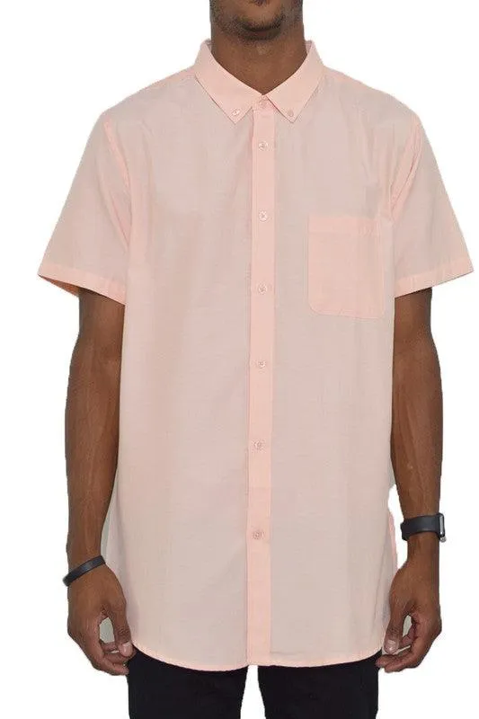 Casual Short Sleeve Solid Shirts For Men
