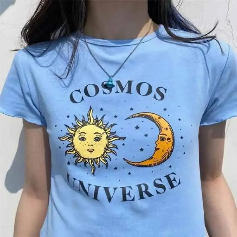 Cosmos Universe Short-Sleeved Blouse