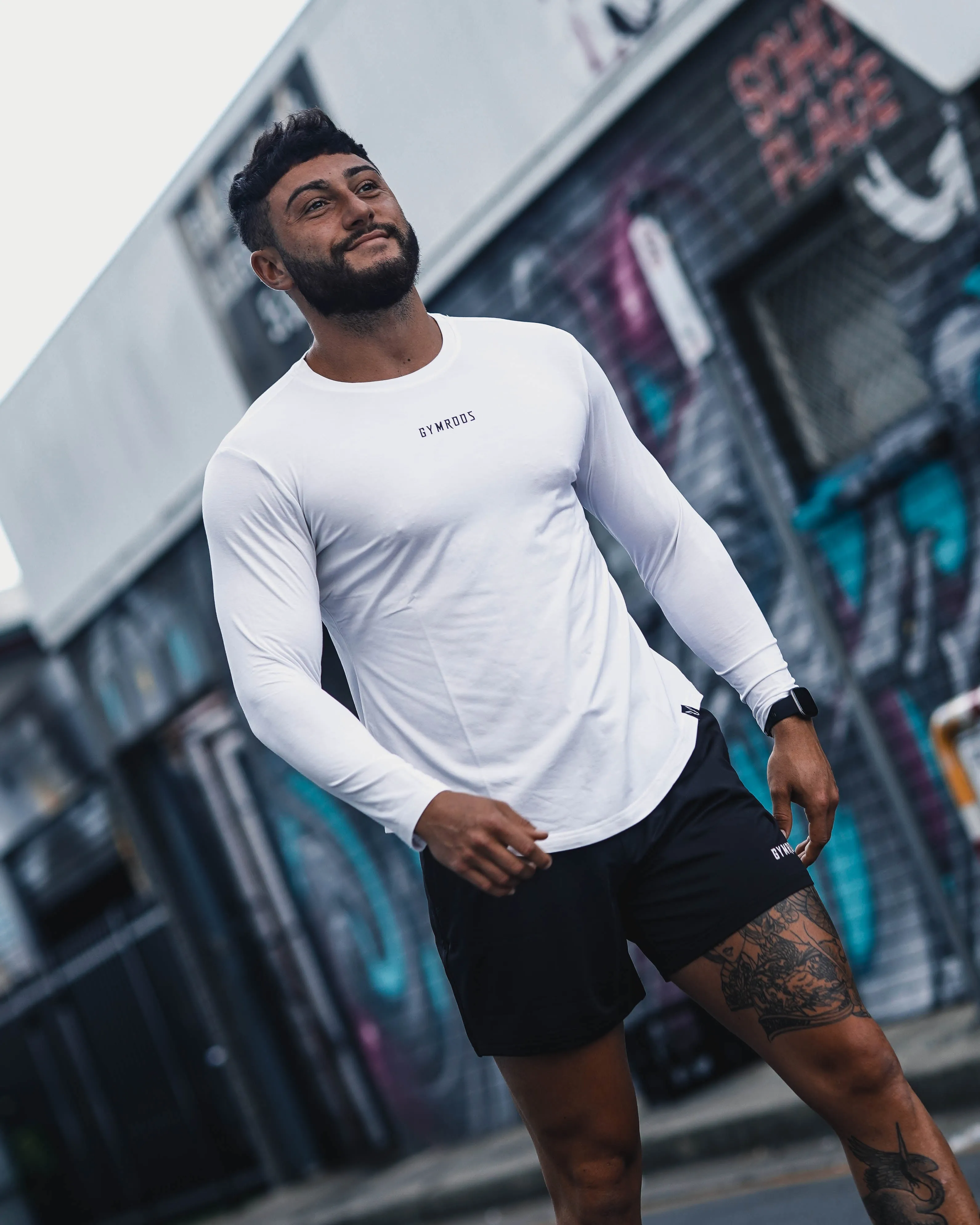 Culture Fitted Tee Long Sleeve - White