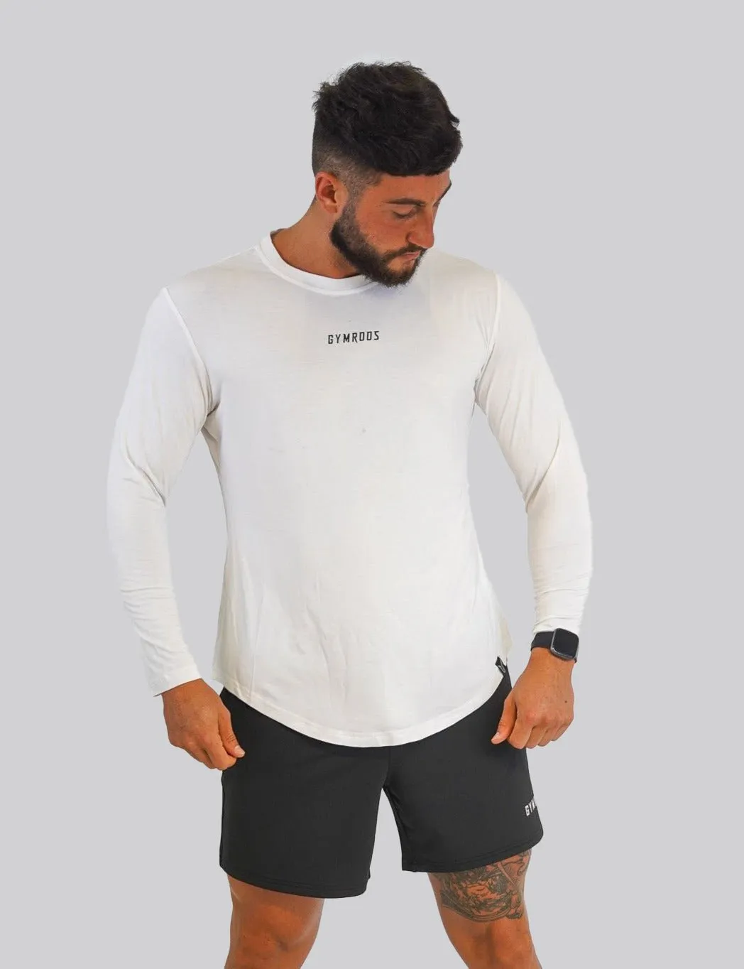 Culture Fitted Tee Long Sleeve - White