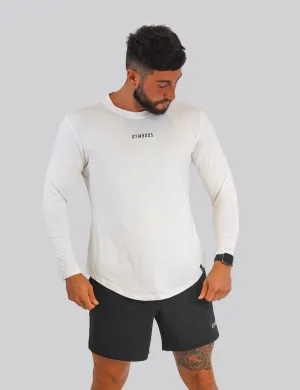 Culture Fitted Tee Long Sleeve - White