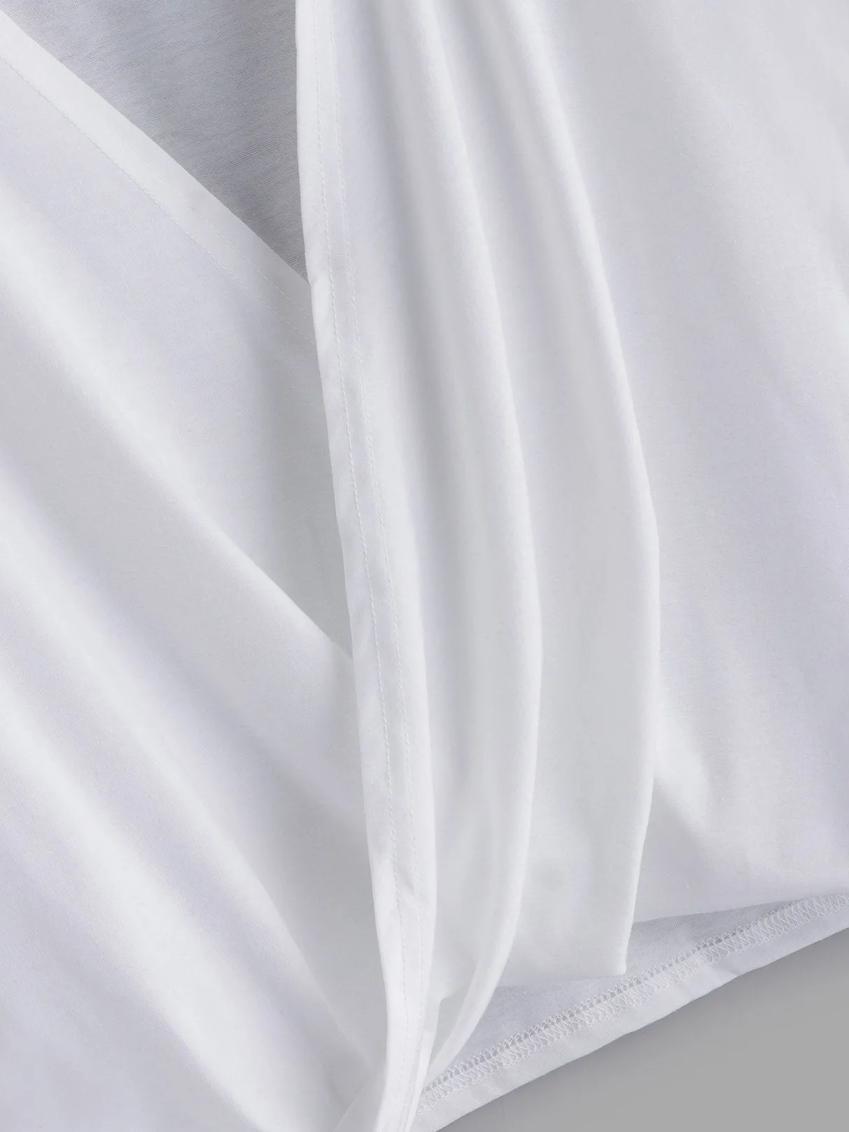 Custom Round Neck Backless Short Sleeve White Tee