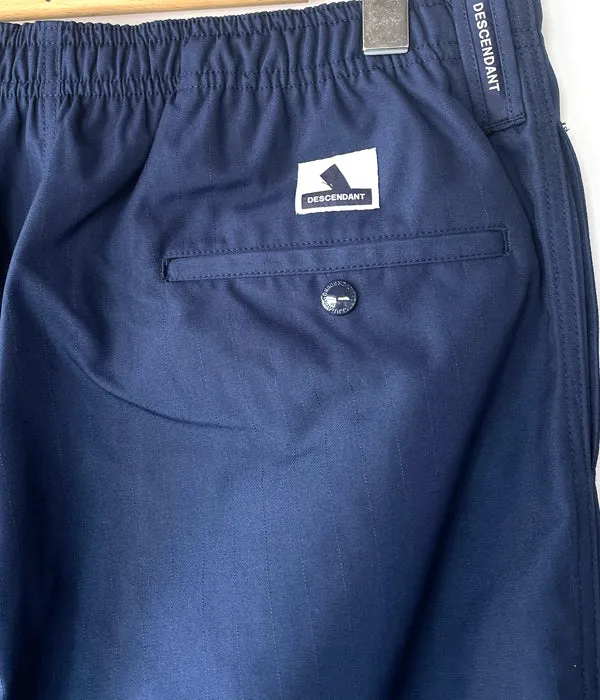 DESCENDANT/SHORE STRIPE BEACH TROUSERS (NAVY)