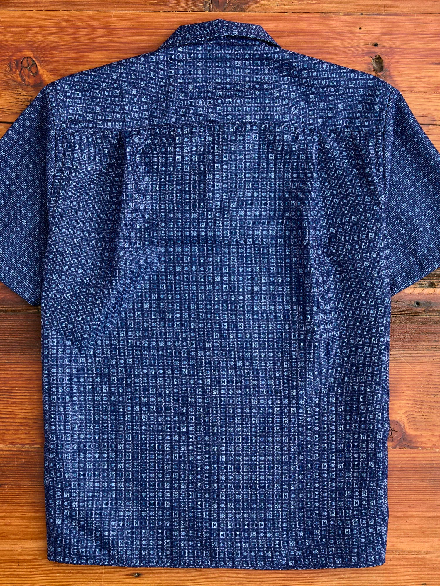 Dobby Camp Shirt in Indigo
