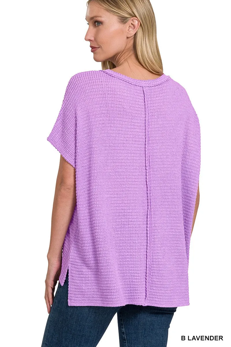 Dolman Sleeve Jacquard Sweater