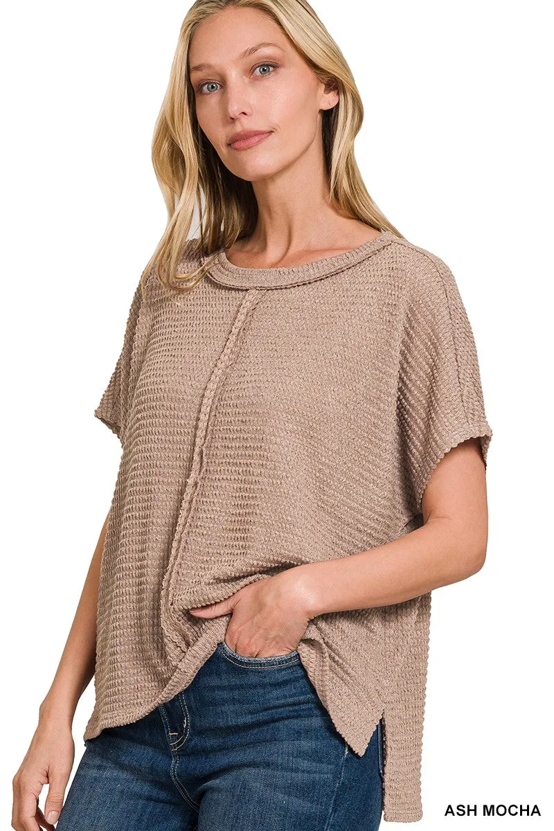Dolman Sleeve Jacquard Sweater