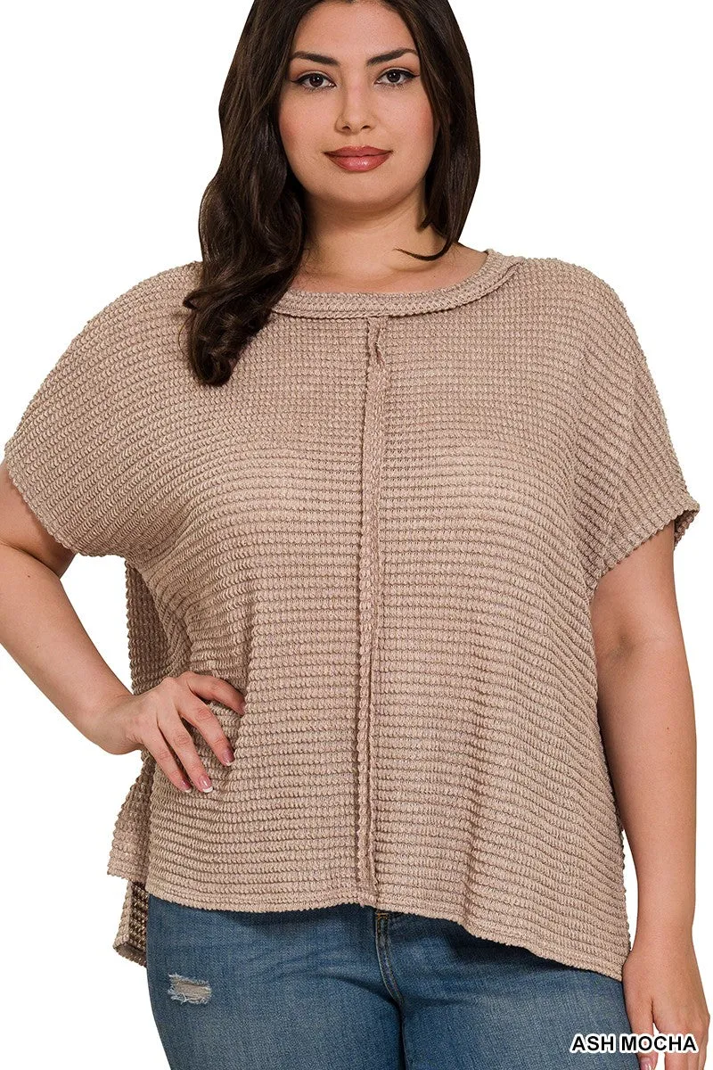 Dolman Sleeve Jacquard Sweater
