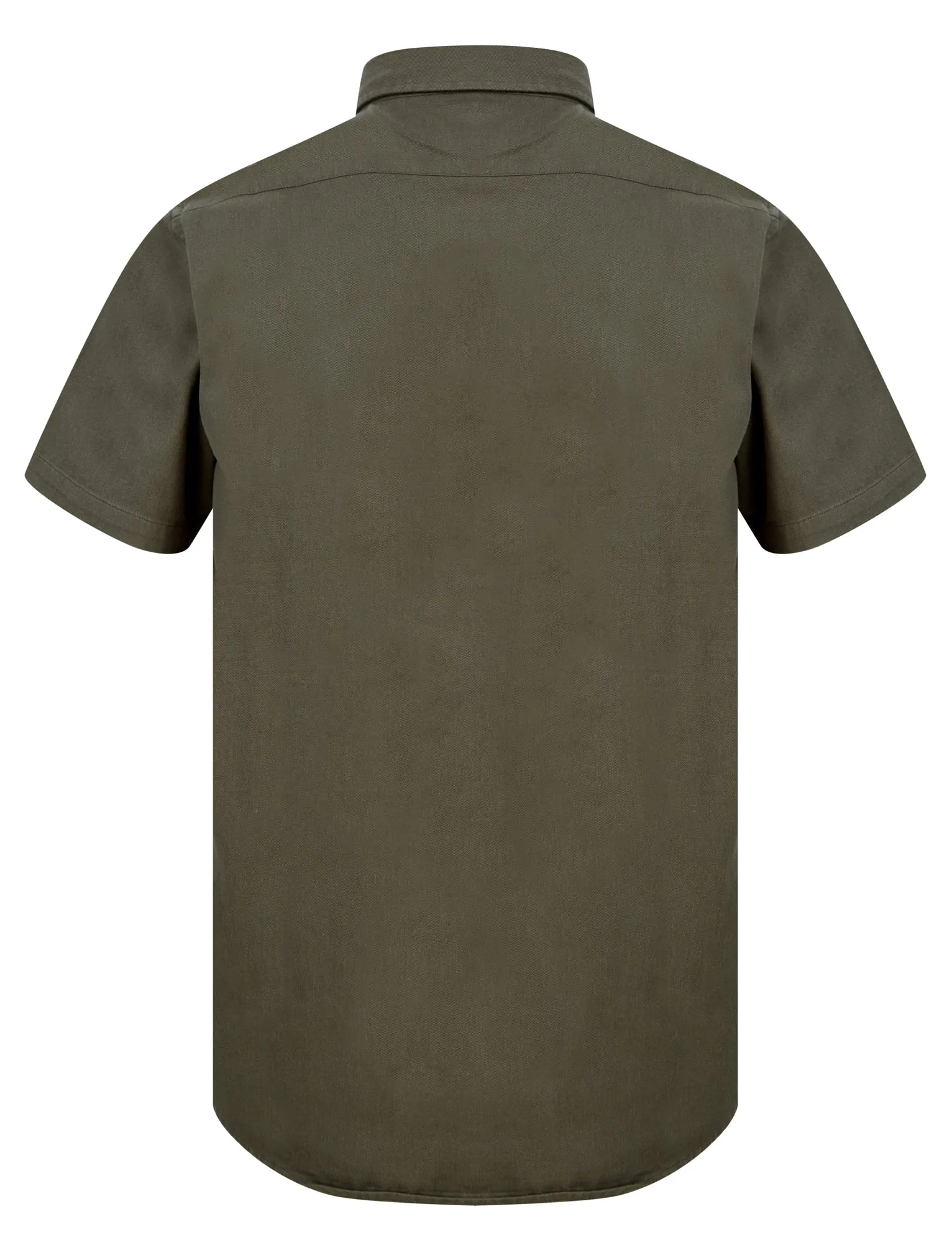 Elbury Short Sleeve Cotton Twill Shirt in Dusty Olive  - Tokyo Laundry